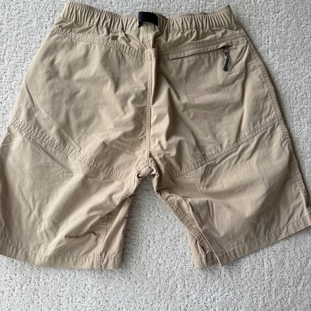 Montbell Hiking Shorts Mens Medium Tan Nylon Integrated Belt Gorpcore 11319 - Picture 4 of 14